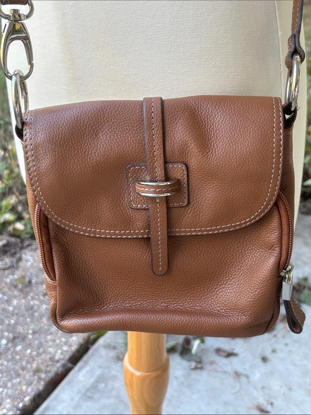Tignanello Flap X-Body Convertible Crossbody in Genuine Leather